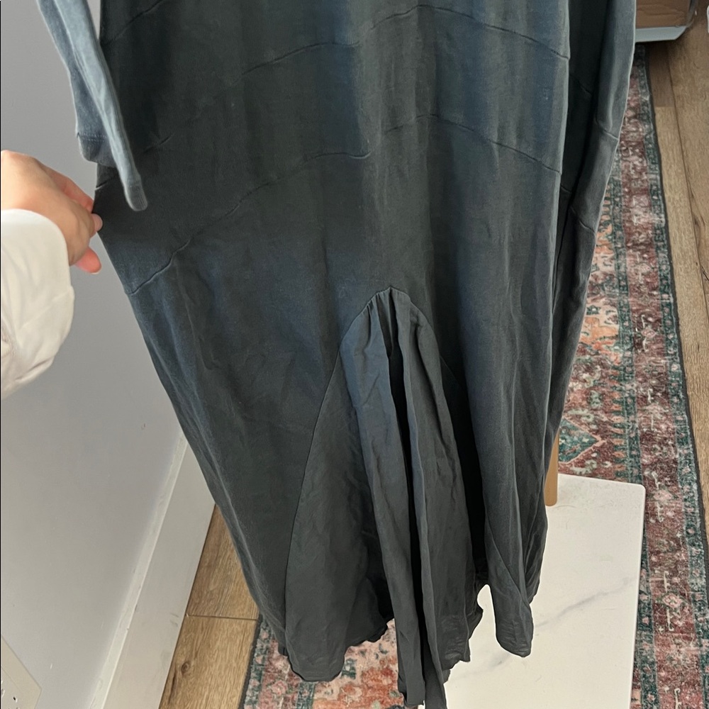 Prairie Underground Organic Cotton Longsleeve Boho Midi Dress Atlantic Blue S - Picture 5 of 8